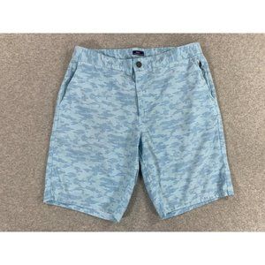 Johnnie-O Polyester Cotton Casual Chino Shorts (Men's 32) Blue